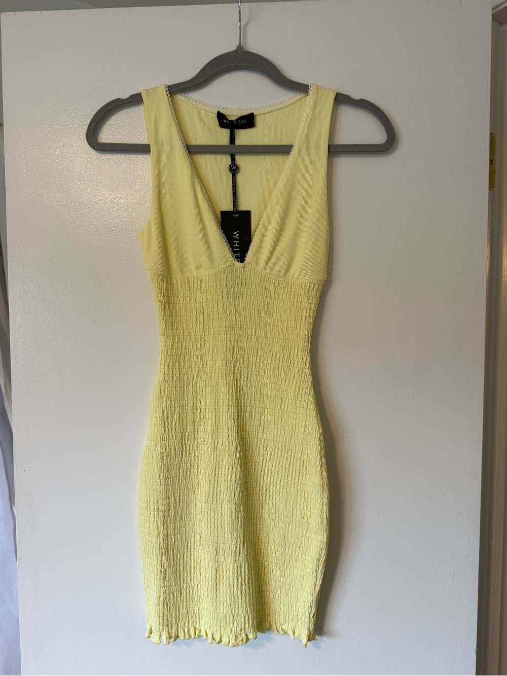 Yellow Mini Dress White Fox